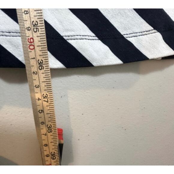 Loft Black & White Striped Sleeveless A-Line Dress With V-Neck, NWT - Picture 6 of 8